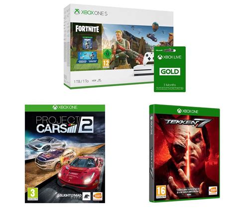 Buy Microsoft Xbox One S Fortnite Battle Royale Tekken 7 Project Cars 2 And Xbox Live Gold