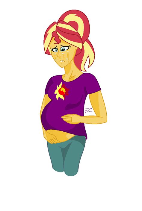 Pregnant Sunset Shimmer Colored By Ficklepickle9421 On Deviantart