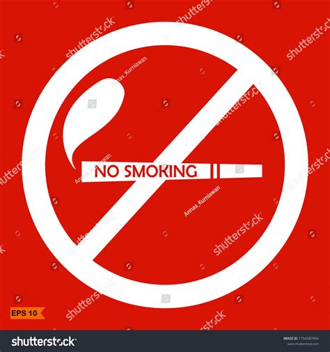 Illustration Of Smoking Bans With Flat Style Royalty Free Stock