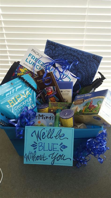 Well Be Blue Without You Basket For Natural Co Worker Who Is Leaving