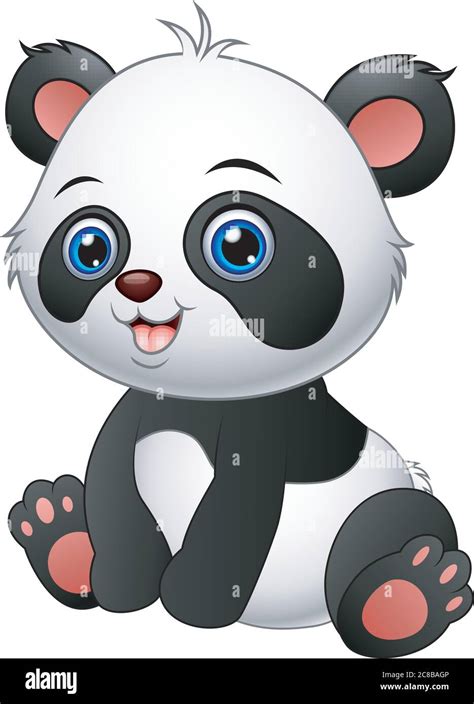 Illustration Of Cute Baby Panda Sitting Stock Vector Image And Art Alamy