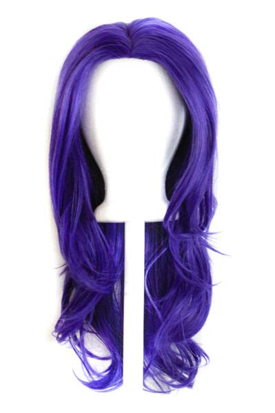 22 Layered Straight Cut With Partial Skin Top No Bangs Amethyst Purple