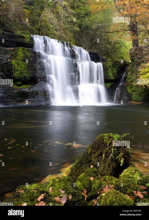Sgwd Y Pannwr Waterfall Near Pontneddfechan In The Brecon Beacons
