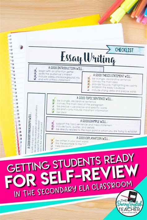 A Book With The Title Getting Students Ready For Self Review In The