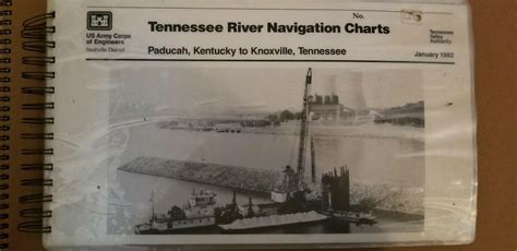 Tennessee River Navigation Charts Map 1992 Tva Army Corps Of Engineers