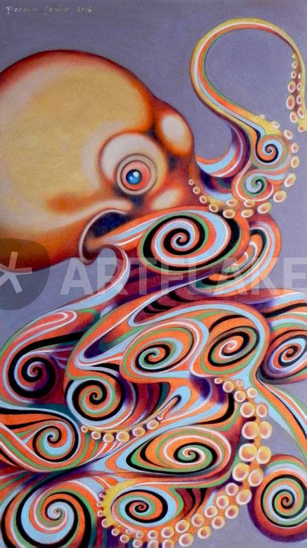 Psychedelic Octopus Painting Art Prints And Posters By Federico