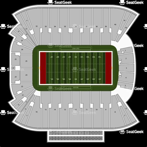 Michigan Stadium Seating Map Rice Eccles Stadium Seating Chart Map