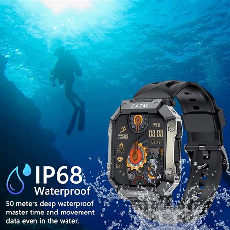Zgpax Android Smart Watches For Men Ip68 Waterproof Fitness Tracker