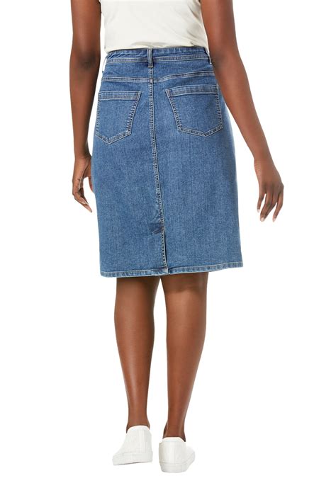 jessica london women s plus size true fit denim short skirt ebay