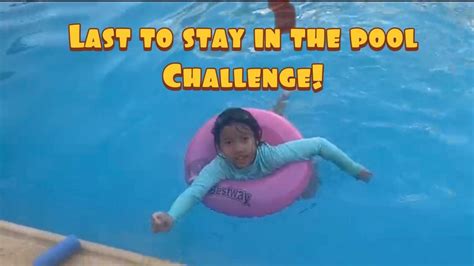 Last To Stay In The Pool Challenge Youtube