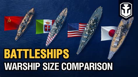 Warship Size Comparison Battleships