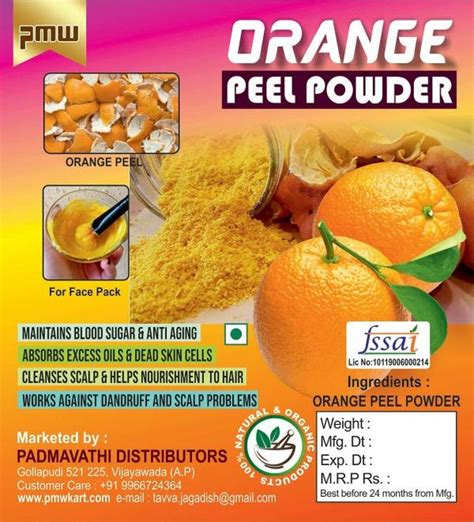 Pmw Grade A Quality Orange Peel Powder 100 Grams Jiomart