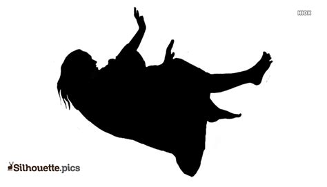 Girl Falling Silhouette Vector Clipart Images Pictures