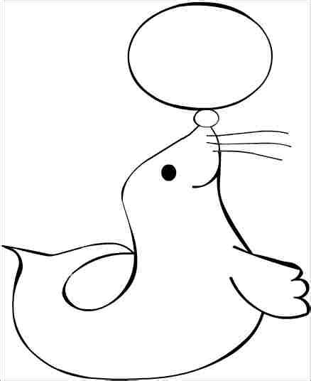Animal Monk Seal Printable Coloring Pages For Preschool Preschool Crafts