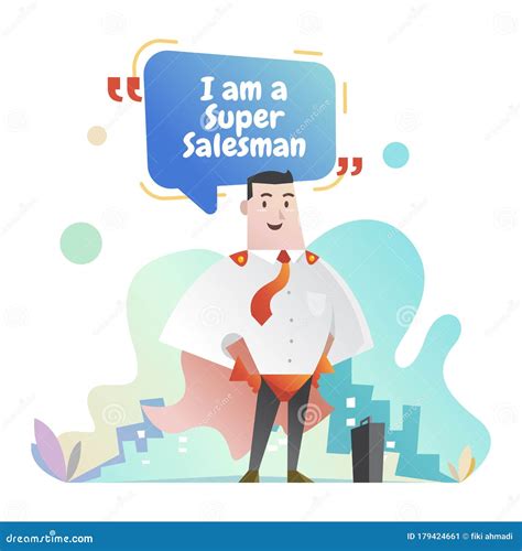 Super Salesman With Suitcase Stock Vector Illustration Of Outdoor