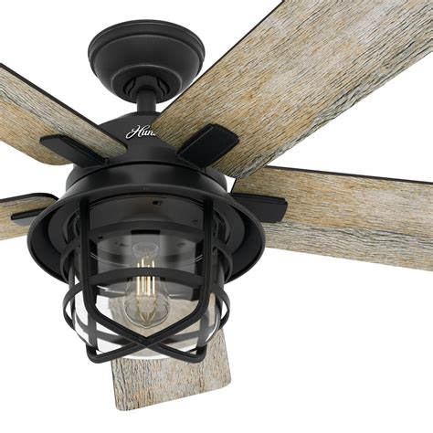 Hunter Fan 54 Casual Weathered Zinc Ceiling Fan With Light Kit