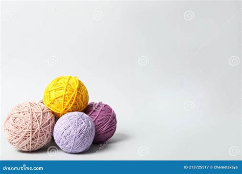 Soft Colorful Woolen Yarns On White Background Stock Image Image Of
