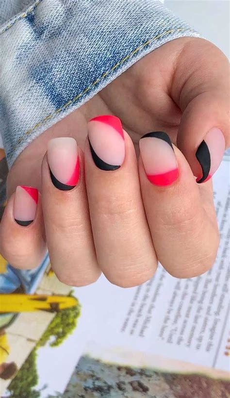 50 Cute Summer Nail Ideas For 2020 Reverse French Nail Tips In 2020