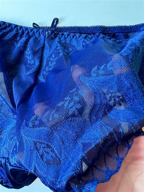 sexy blue lace panties women s fashion new undergarments and loungewear on carousell