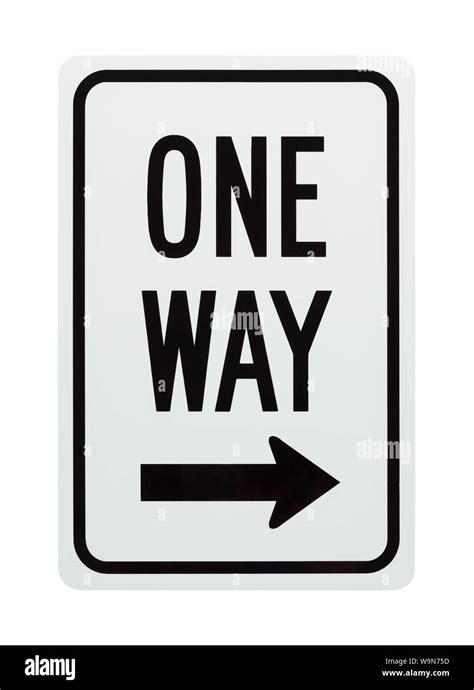 One Way Street Sign Isolated On White Background Stock Photo Alamy