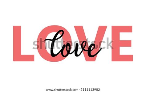Love Continuous Line Script Cursive Text Stock Vector Royalty Free