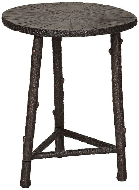 Bronze Cast Aluminum Round Accent Table Y3113 Lamps Plus Round