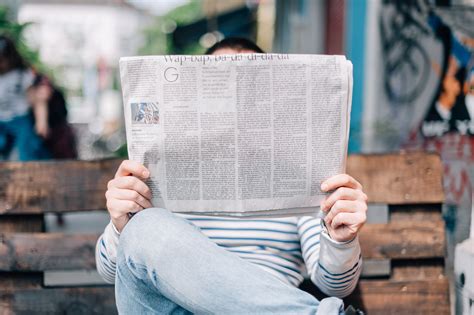 Man Reading Newspaper Royalty Free Stock Photo