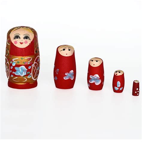 Multicolor Wooden Russian Doll Hand Painted Wooden Russian Doll Nesting