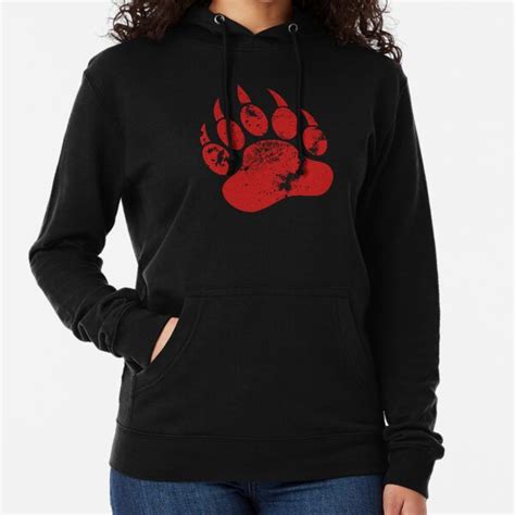 Red Bear Paw Sweatshirts And Hoodies Redbubble
