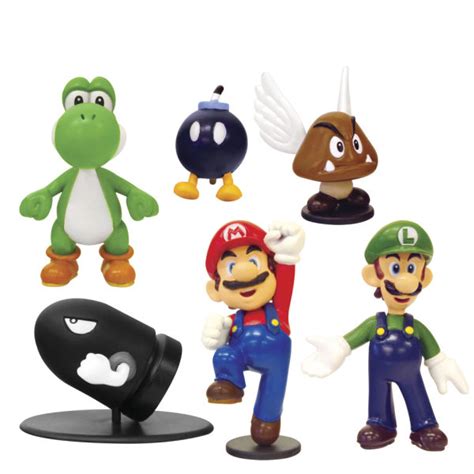 Nintendo Super Mario Mini Figures Series 1 Box Set 6 Figures Toys