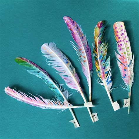 Painted Feathers Feather Painting Feather Art Projects Kids Art