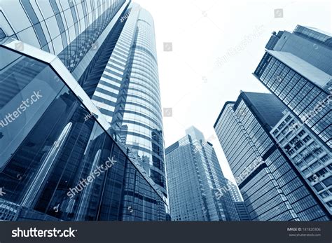 Modern Glass Silhouettes Skyscrapers City Stock Photo Edit Now 181820306