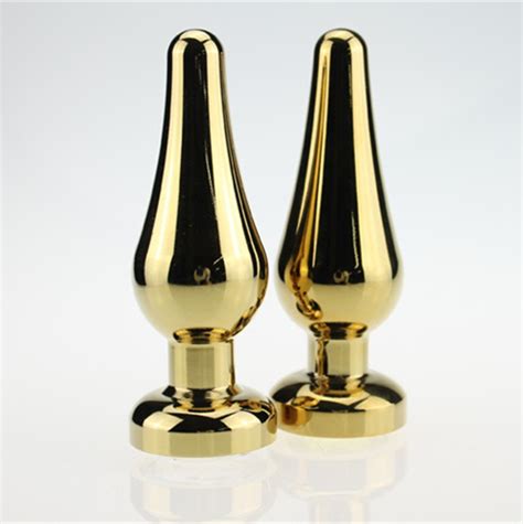 Small Medium Large Size Gold Metal Anal Toys Butt Plug Stainless Steel
