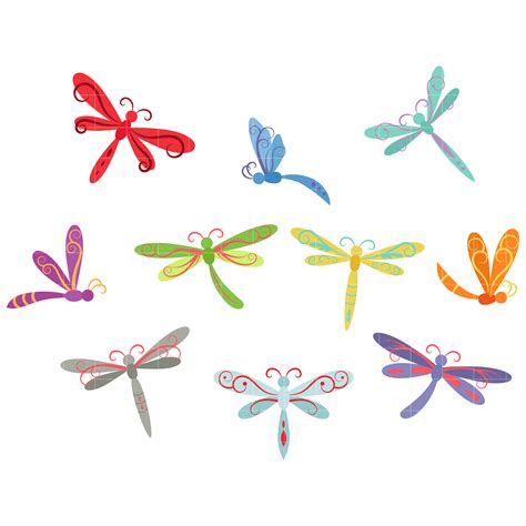 Whimsical Dragonflies Set Semi Exclusive Clip Art Set For Digitizing