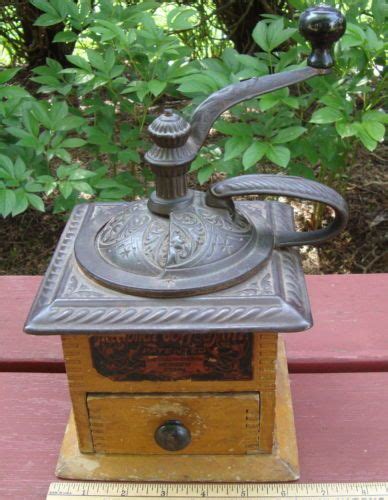 Antique Early American Parkers National Coffee Mill Coffee Grinder
