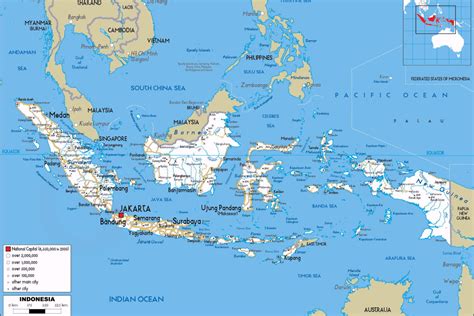 Peta Indonesia HD Gambar Peta Lengkap Dengan Simbor Warna Nama
