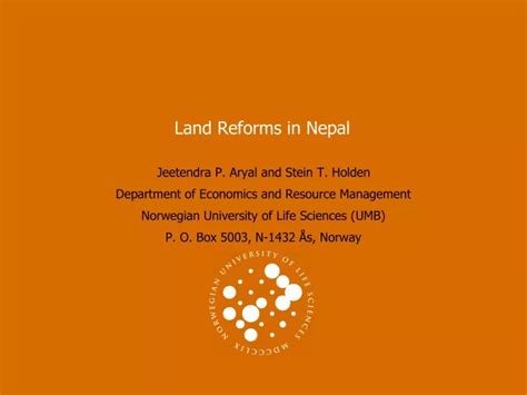 PPT Land Reforms In Nepal PowerPoint Presentation Free Download ID