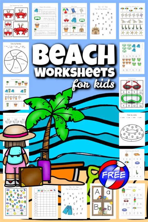 🌞 Free Printable Beach Worksheets For Preschool K 1st