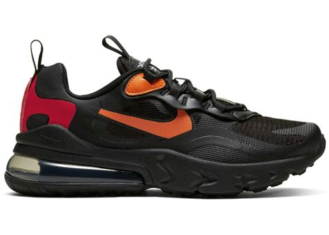 Air Max 270 React Black Magma Orange Gs Cv9638 001