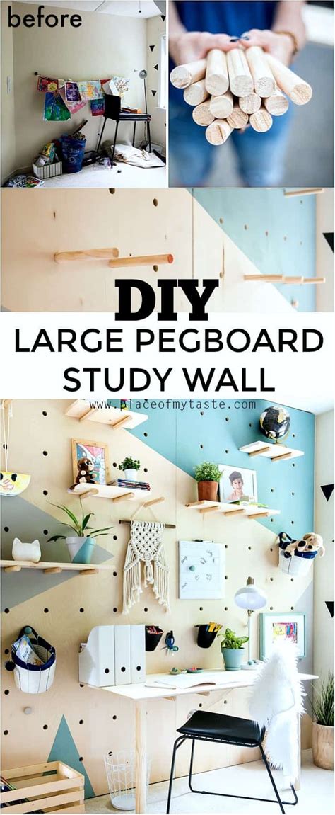 Diy Plywood Pegboard Wall So Cool And Chic Easy Home Decor Diy Peg