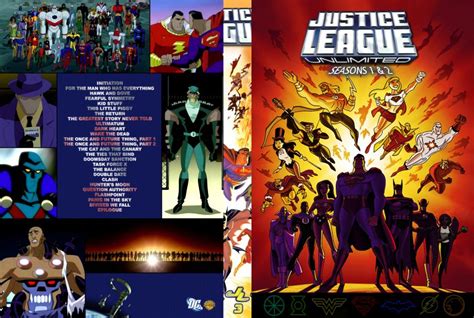 Justice League Unlimited Seasons 1 And2 Tv Dvd Custom Covers 6947jl