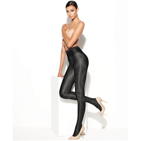 lyst wolford neon high gloss tights in black