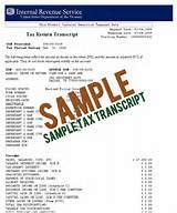 Tax Return Transcript Photos