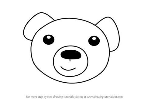 It means that you should trace the outline with a black pen, then erase the pencil parts. Learn How to Draw a Polar Bear face for Kids (Animal Faces ...