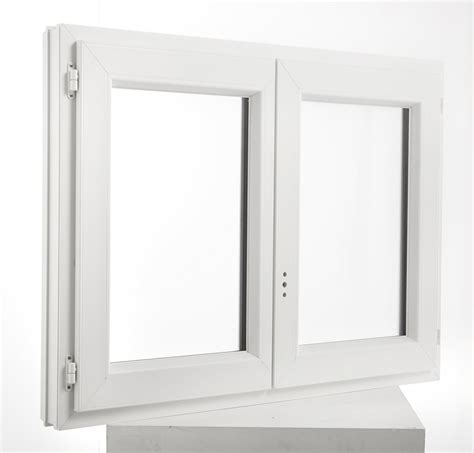 Fenêtre PVC H.60 x l.100 cm, blanc / blanc, 2 tirant droit | Leroy Merlin
