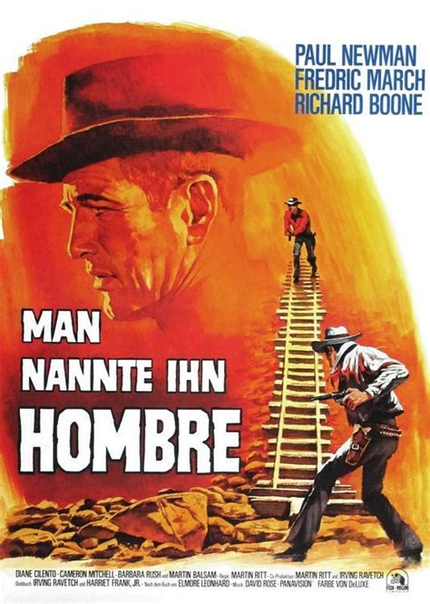 Hombre Paul Newman Frederic March Richard Boone Th Century Fox Movie Poster