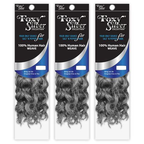 Amazon Com Foxy Silver Foxy Weave Hh Spanish Curl Inch Packs Human Hair Weave In