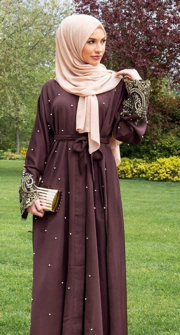 Two Piece Leaf Embroidered Abaya New Abaya Style Abaya Designs Abaya Fashion