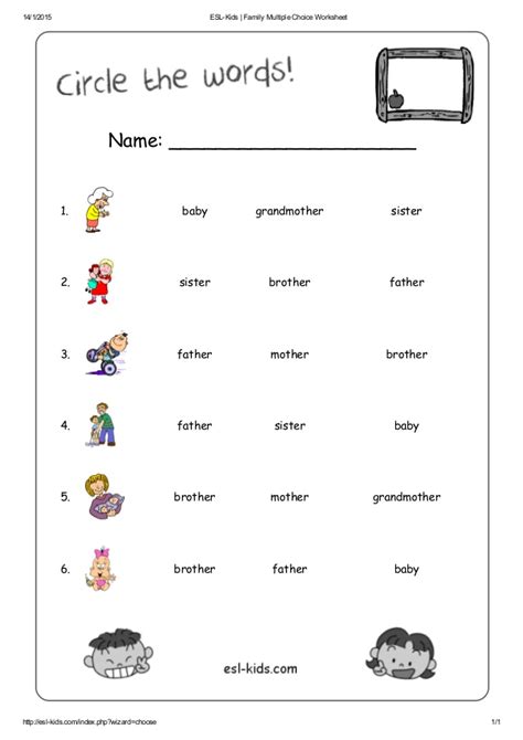 This quick and easy guide can help with. Esl kids family multiple choice worksheet