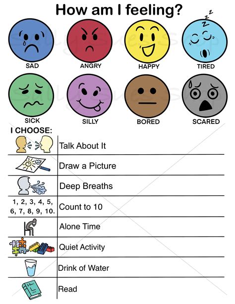 Printable Emotion Chart For Autism